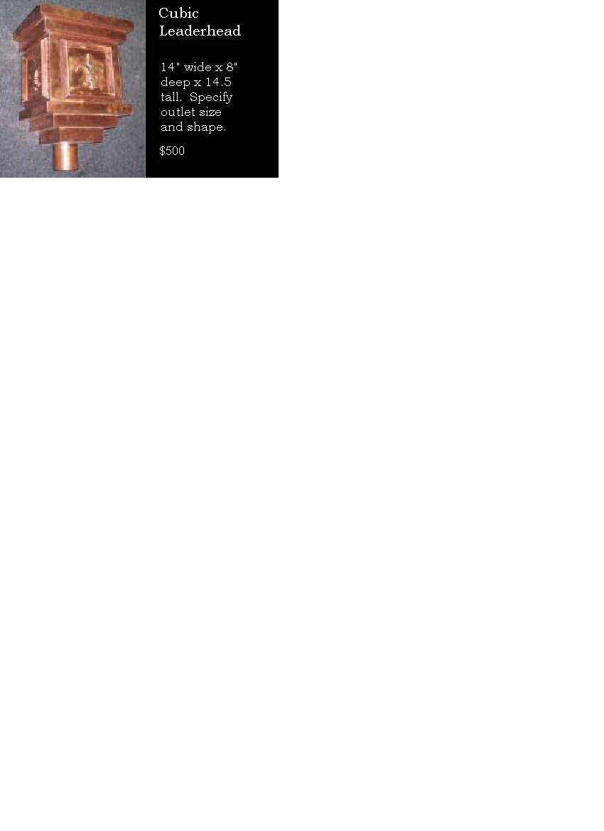 Tudor Copper Leaderhead - Cubic