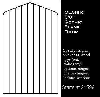 Classic Gothic Plank Door
